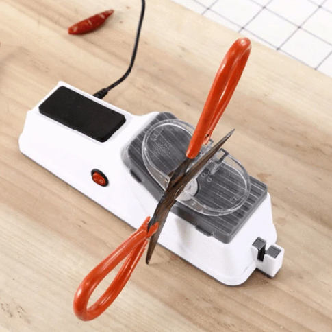 Afiador Amolador Elétrico Branco para Lâminas Profissional Automático Carregamento USB