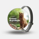 Coleira Universal Antipulgas e Carrapatos para Cães e Gatos Ajustável 8 Meses de Proteção