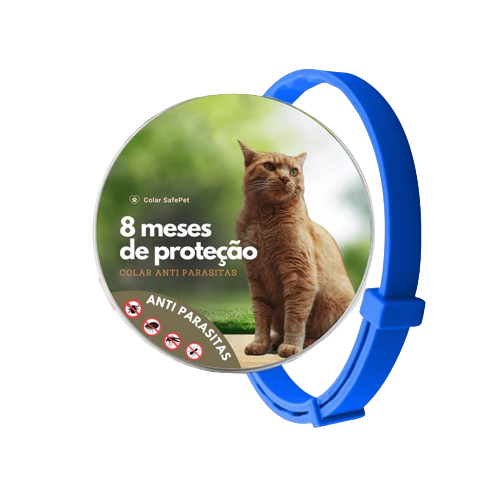 Coleira Universal Antipulgas e Carrapatos para Cães e Gatos Ajustável 8 Meses de Proteção