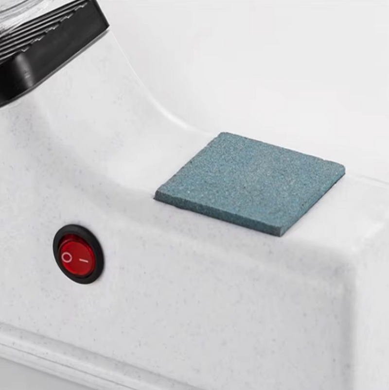 Afiador Amolador Elétrico Branco para Lâminas Profissional Automático Carregamento USB