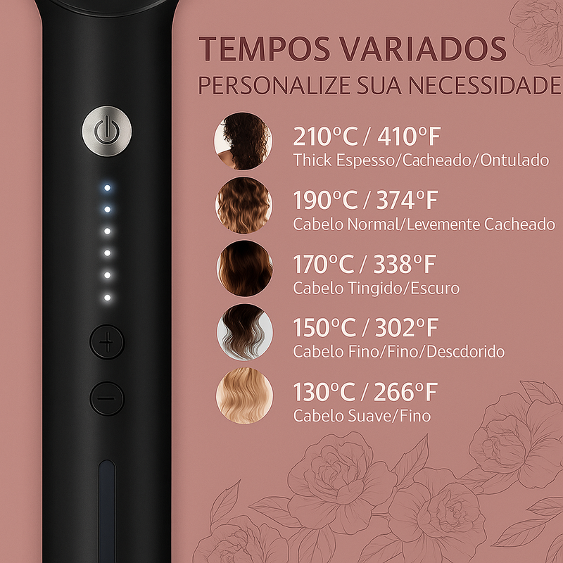 Alisador de Cabelo Profissional Multifuncional 2 em 1 com Escova de Penteado e Aquecimento Rápido