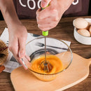 Batedor Misturador Manual Giratório Semiautomático de Aço Inoxidável