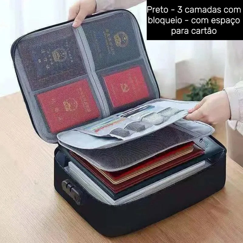 Bolsa Organizadora OrgaLux 3 Camadas e Espaço para Cartões