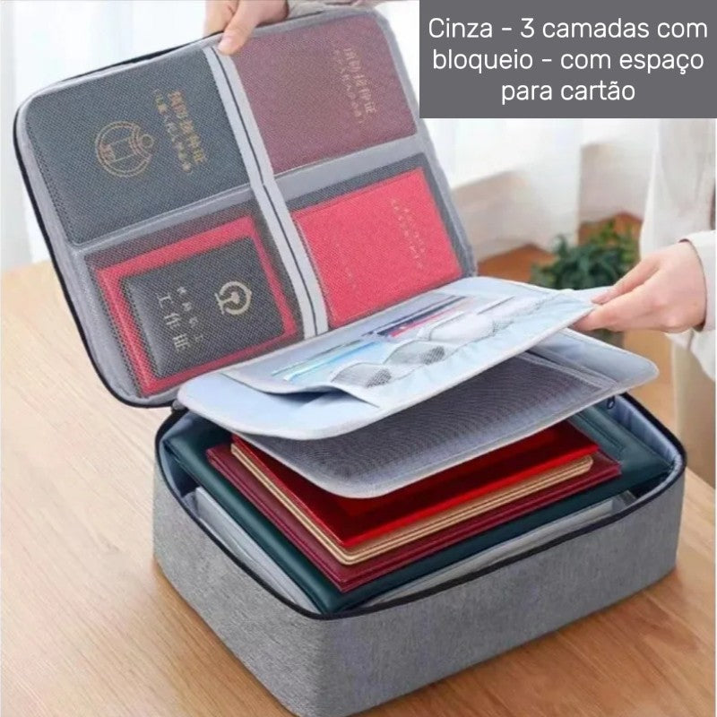 Bolsa Organizadora OrgaLux 3 Camadas e Espaço para Cartões