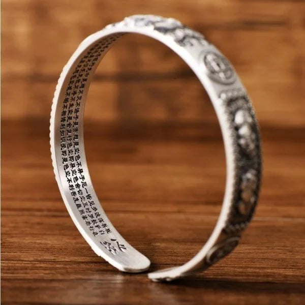 Bracelete Pixiu De Prata 925 Para Atrair Boa Sorte E Riqueza