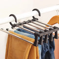 Cabide Organizador de Roupas Dobrável Multiuso de 5 Camadas e Aço Inoxidável