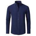 Camisa Masculina Flexível Elástica Confortável Tecido Poliéster