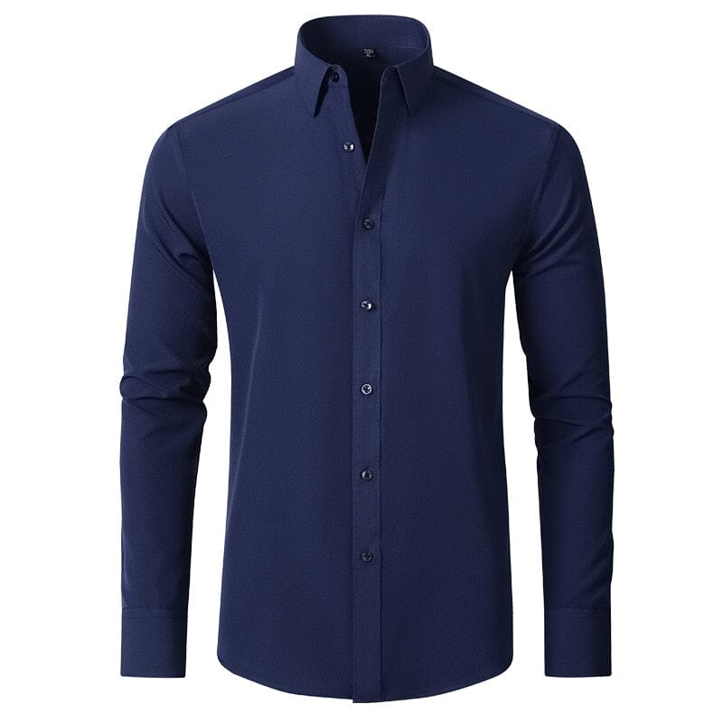 Camisa Masculina Flexível Elástica Confortável Tecido Poliéster