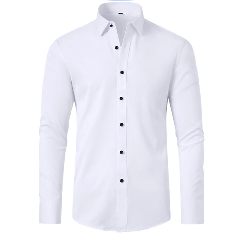 Camisa Masculina Flexível Elástica Confortável Tecido Poliéster