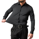 Camisa Masculina Flexível Elástica Confortável Tecido Poliéster