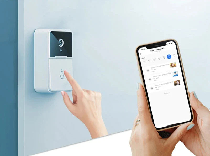 Campainha Inteligente Wi-Fi com Câmera de Vídeo impermeável para Sua Segurança