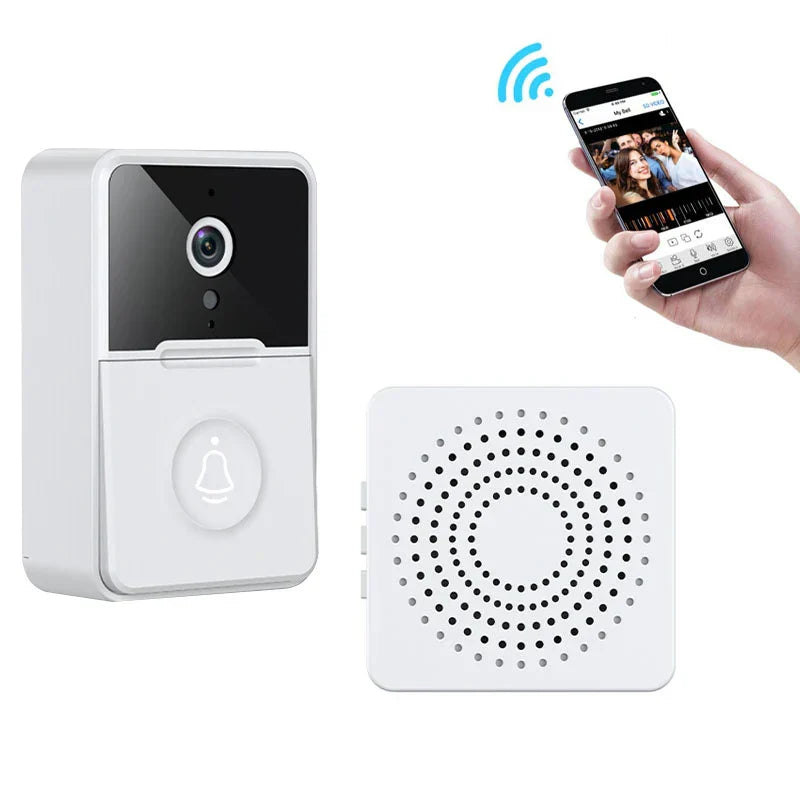 Campainha Inteligente Wi-Fi com Câmera de Vídeo impermeável para Sua Segurança