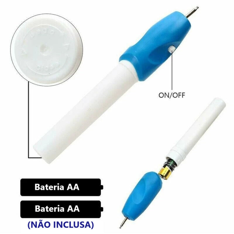 Caneta de Gravação Elétrica para Plástico Metal Vidro e Madeira
