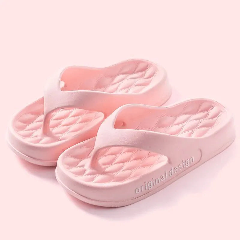 Chinelo Feminino de Plataforma Antiderrapantes para Estilo e Conforto em Casa