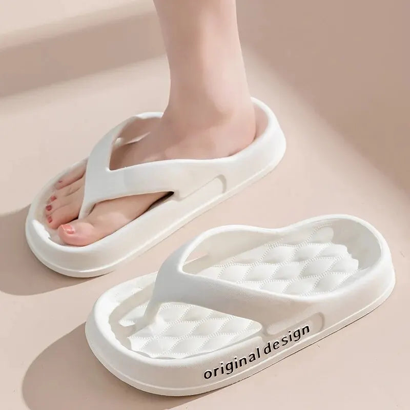 Chinelo Feminino de Plataforma Antiderrapantes para Estilo e Conforto em Casa