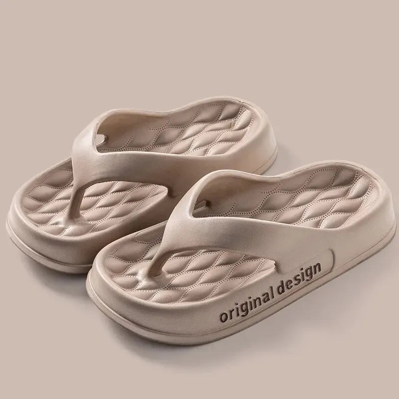 Chinelo Feminino de Plataforma Antiderrapantes para Estilo e Conforto em Casa