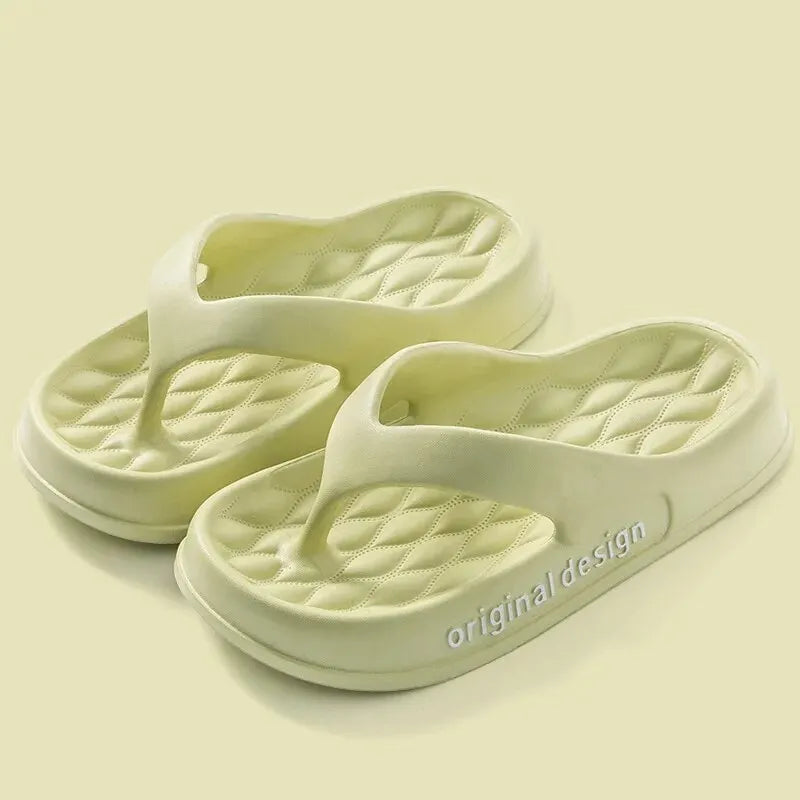 Chinelo Feminino de Plataforma Antiderrapantes para Estilo e Conforto em Casa