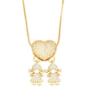 Colar Amor de Mãe em Forma de Coração Banhado a Ouro 18k