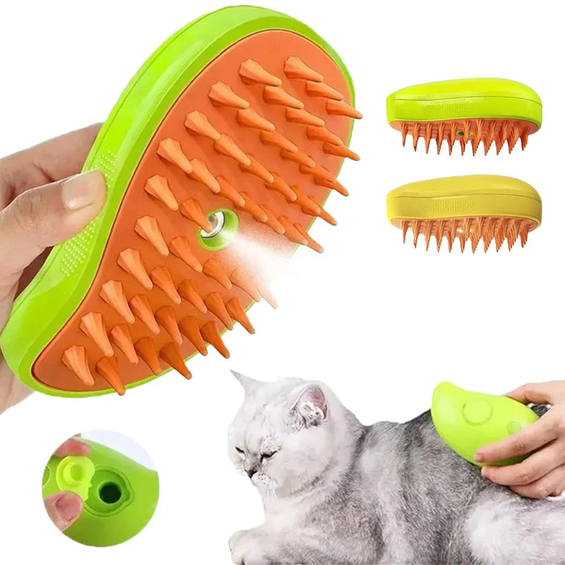 Escova 3 em 1 para Pets Banho Massagem e Remoção de Pelos