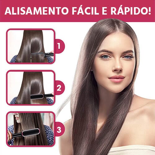 Escova Alisadora MultiGlam 5 em 1 Alisamento Alinhamento Modelagem de Cachos Selagem de Cutículas e Anti Frizz