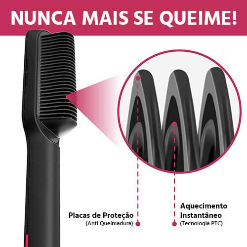 Escova Alisadora MultiGlam 5 em 1 Alisamento Alinhamento Modelagem de Cachos Selagem de Cutículas e Anti Frizz