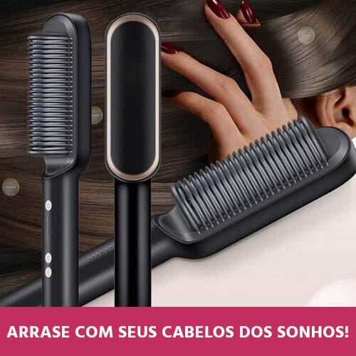Escova Alisadora MultiGlam 5 em 1 Alisamento Alinhamento Modelagem de Cachos Selagem de Cutículas e Anti Frizz