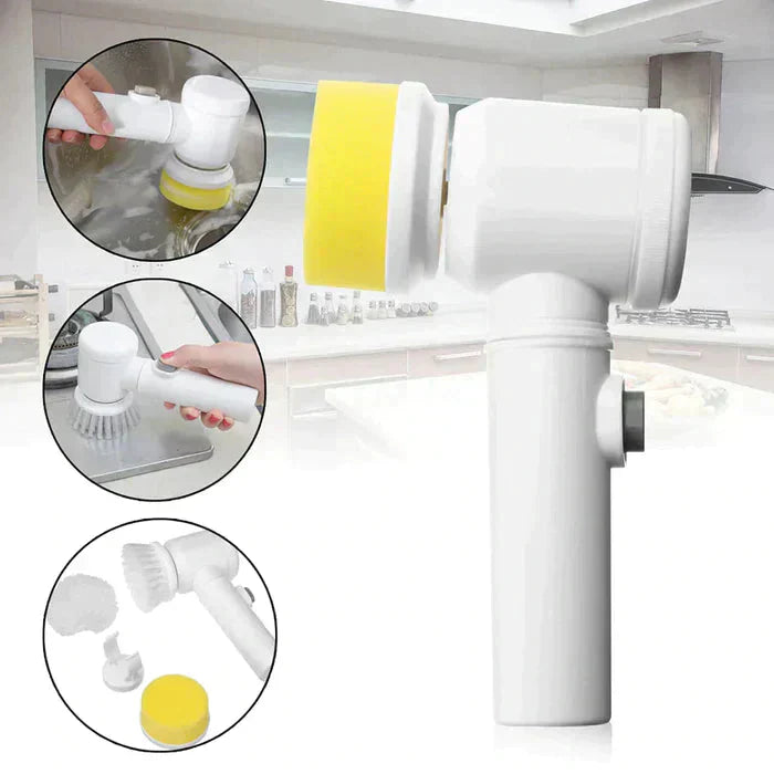 Escova Elétrica Portátil Rotativa Mágica Automática Carregamento USB 5 em 1