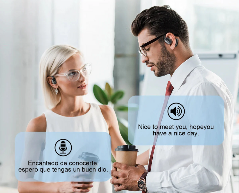 GlobaLink Pro Fone de Ouvido Bluetooth com Tradução Instantânea em 120 Idiomas