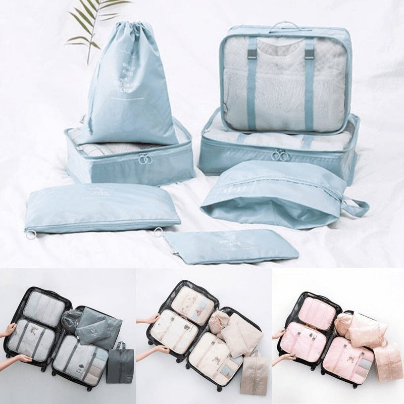Kit de Bolsas Organizadoras Para Mala de Viagem STORAGE BAG 7 Peças