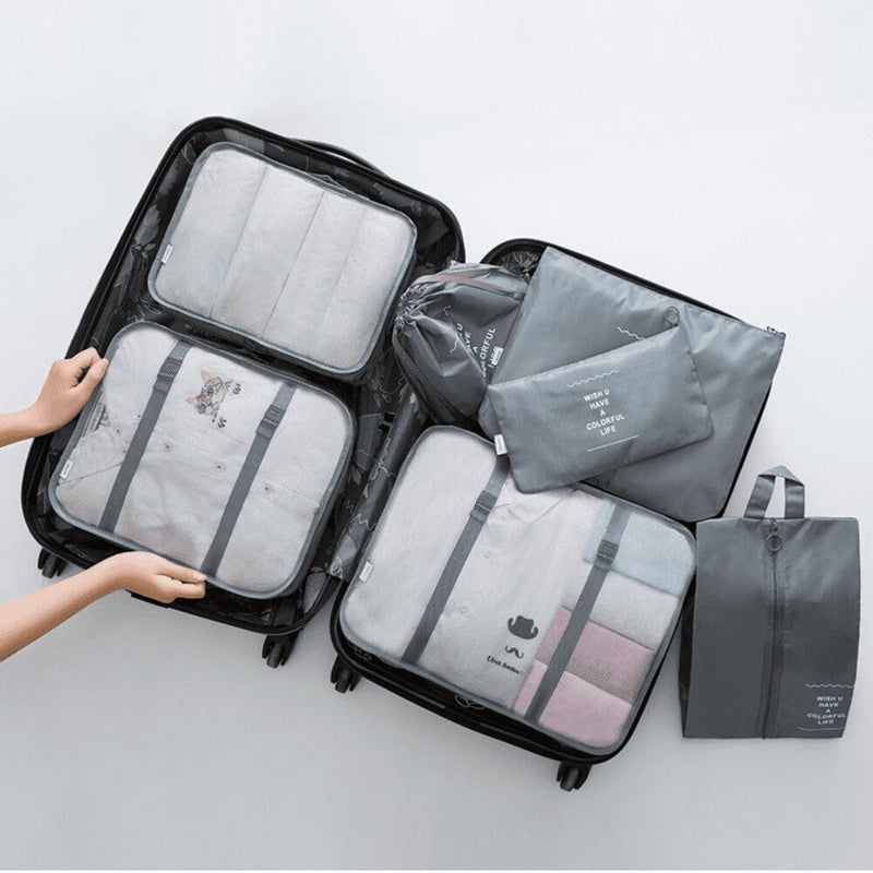 Kit de Bolsas Organizadoras Para Mala de Viagem STORAGE BAG 7 Peças