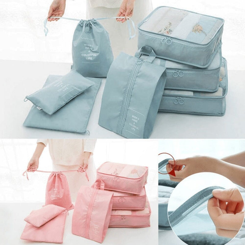 Kit de Bolsas Organizadoras Para Mala de Viagem STORAGE BAG 7 Peças