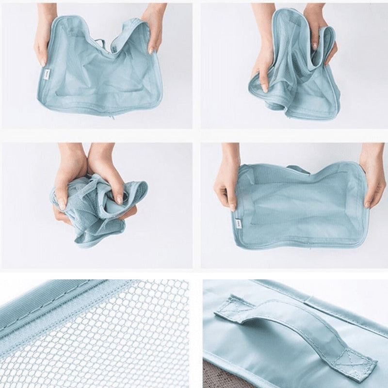 Kit de Bolsas Organizadoras Para Mala de Viagem STORAGE BAG 7 Peças