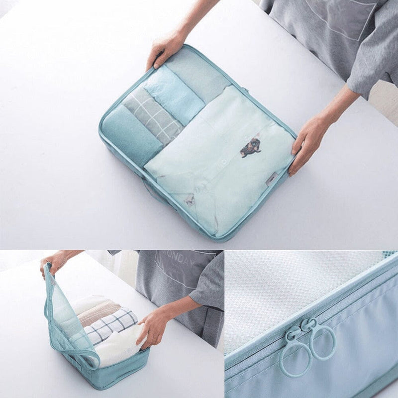 Kit de Bolsas Organizadoras Para Mala de Viagem STORAGE BAG 7 Peças
