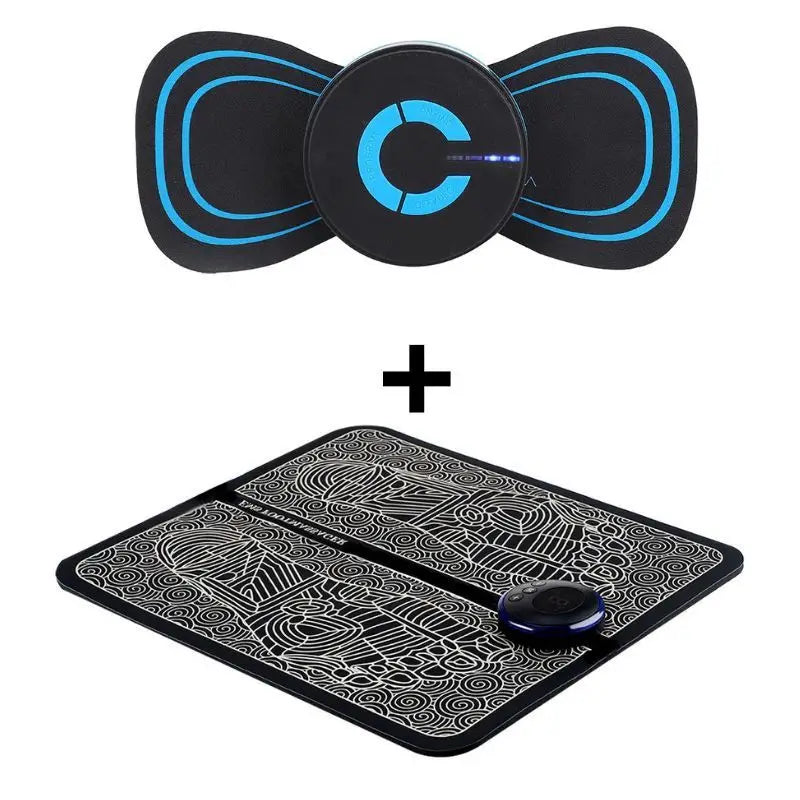 Kit de Massagem Portátil Massageador de Costas Pescoço e Pernas Mais Tapete para Pés