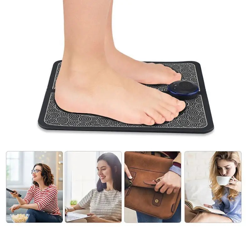 Kit de Massagem Portátil Massageador de Costas Pescoço e Pernas Mais Tapete para Pés