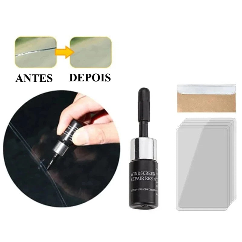 Kit Reparador Premium de Trincos de vidros e Para-brisa do Carro Vidro Novo de Novo  Nano Repair