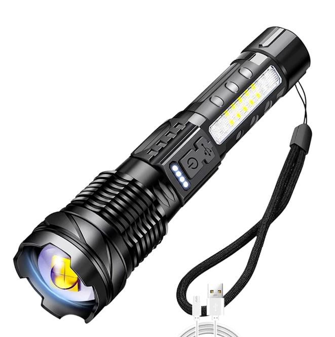 Lanterna Laser LED Titanium Ultra Poderosa Impermeável Recarregável USB