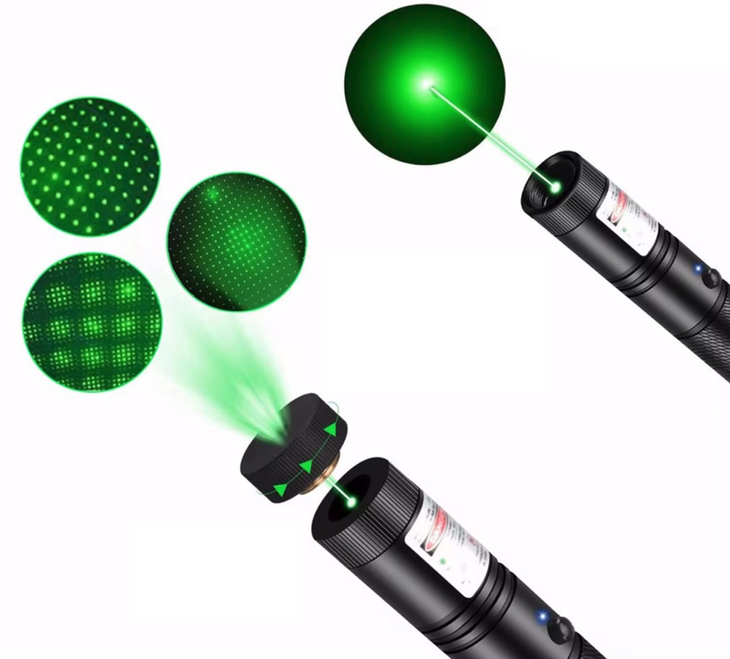 Laser Tático com Foco Ajustável Alta Potência Recarregável USB Ideal para Camping