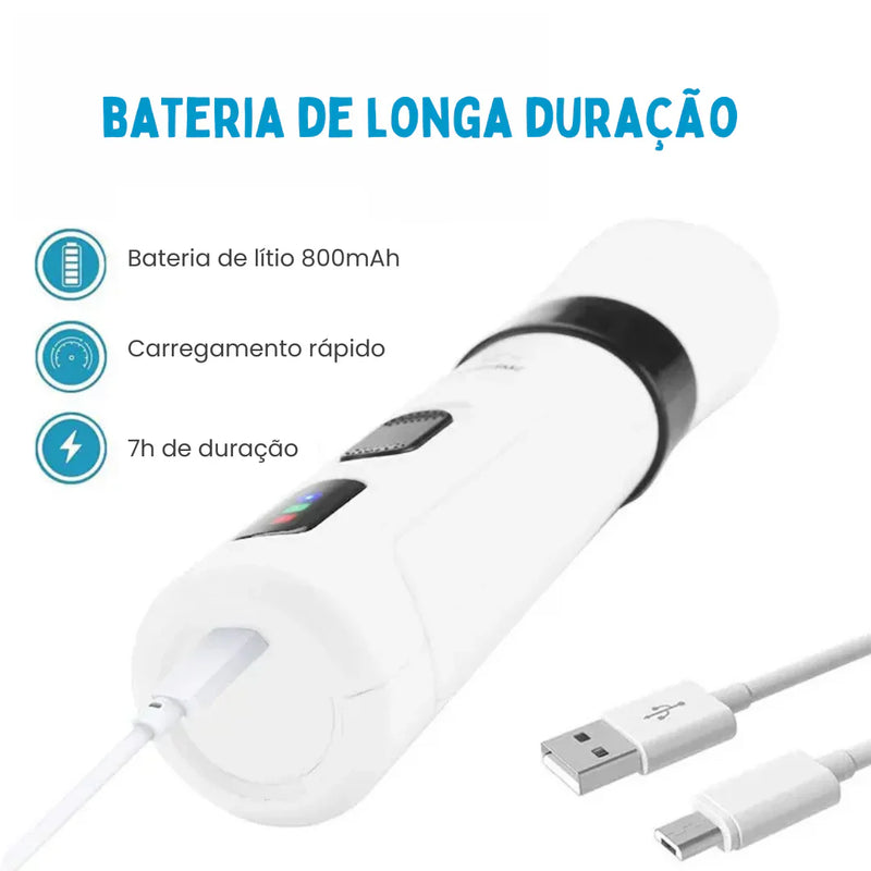 Lixa Elétrica Silenciosa e Segura para Unhas de Pets