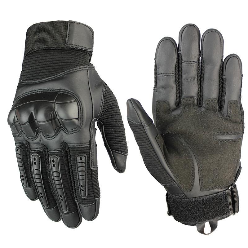 Luvas Táticas de Couro para Bike e Motocicleta com Toque Tela Celular