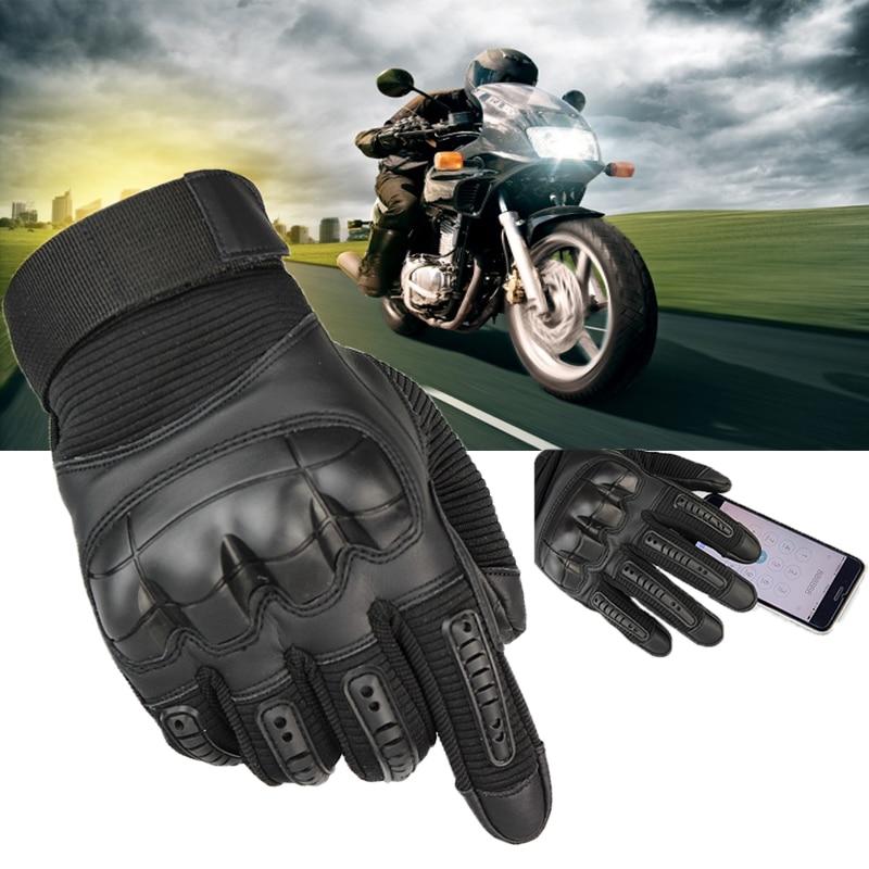 Luvas Táticas de Couro para Bike e Motocicleta com Toque Tela Celular