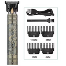 Máquina Profissional de Barbear Elétrica Sem Fio Recarregável USB