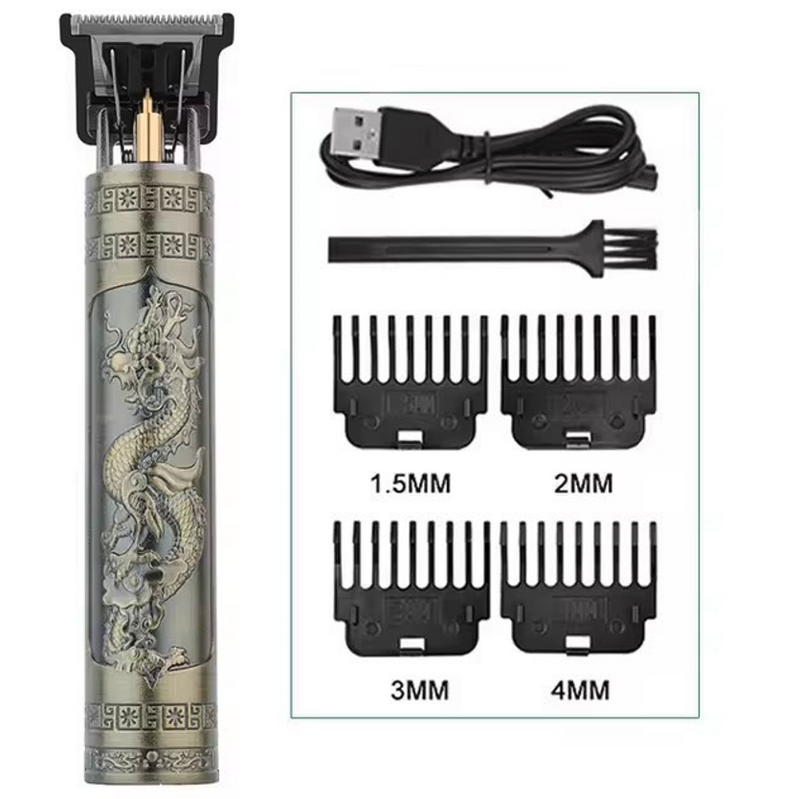 Máquina Profissional de Barbear Elétrica Sem Fio Recarregável USB
