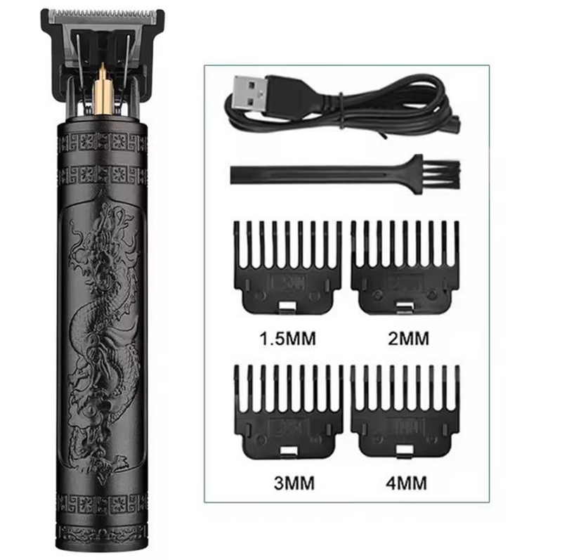 Máquina Profissional de Barbear Elétrica Sem Fio Recarregável USB