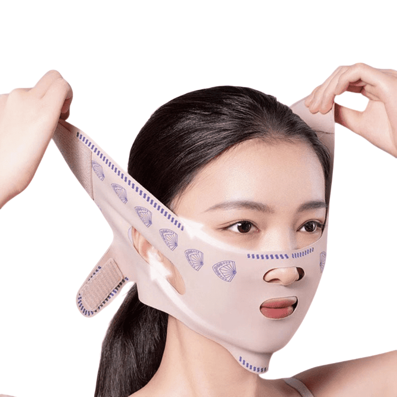 Máscara de Contorno Facial Suaviza Rugas e Papada Modela o Rosto