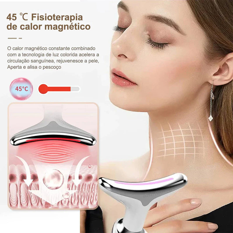 Massageador Anti Rugas Facial Pescoço Rosto Reduzir Queixo