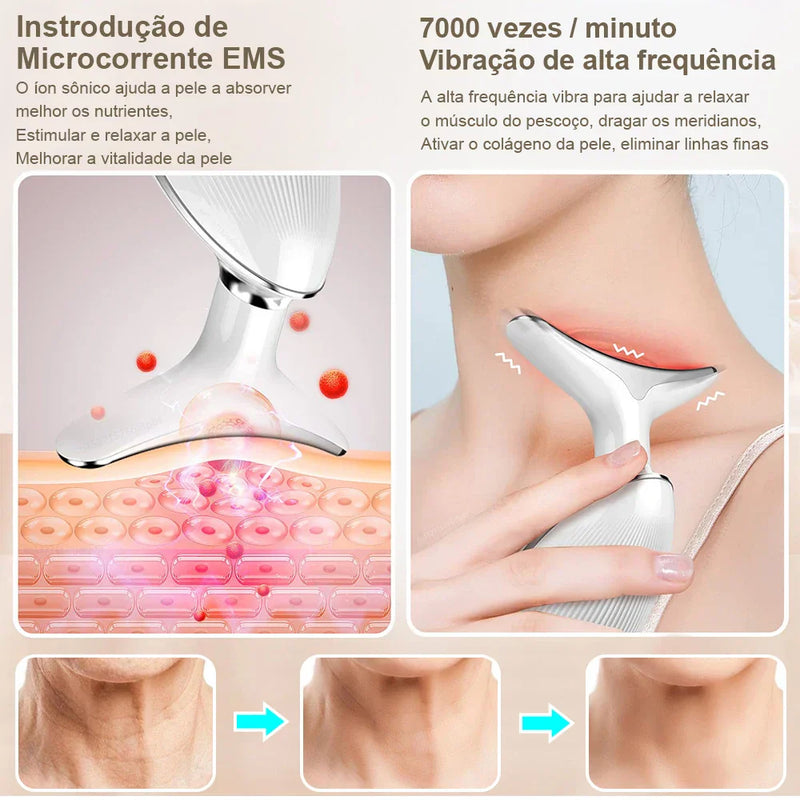 Massageador Anti Rugas Facial Pescoço Rosto Reduzir Queixo