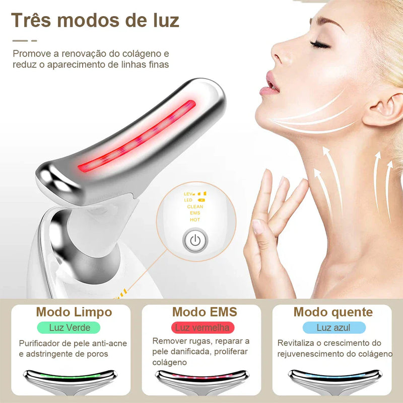 Massageador Anti Rugas Facial Pescoço Rosto Reduzir Queixo