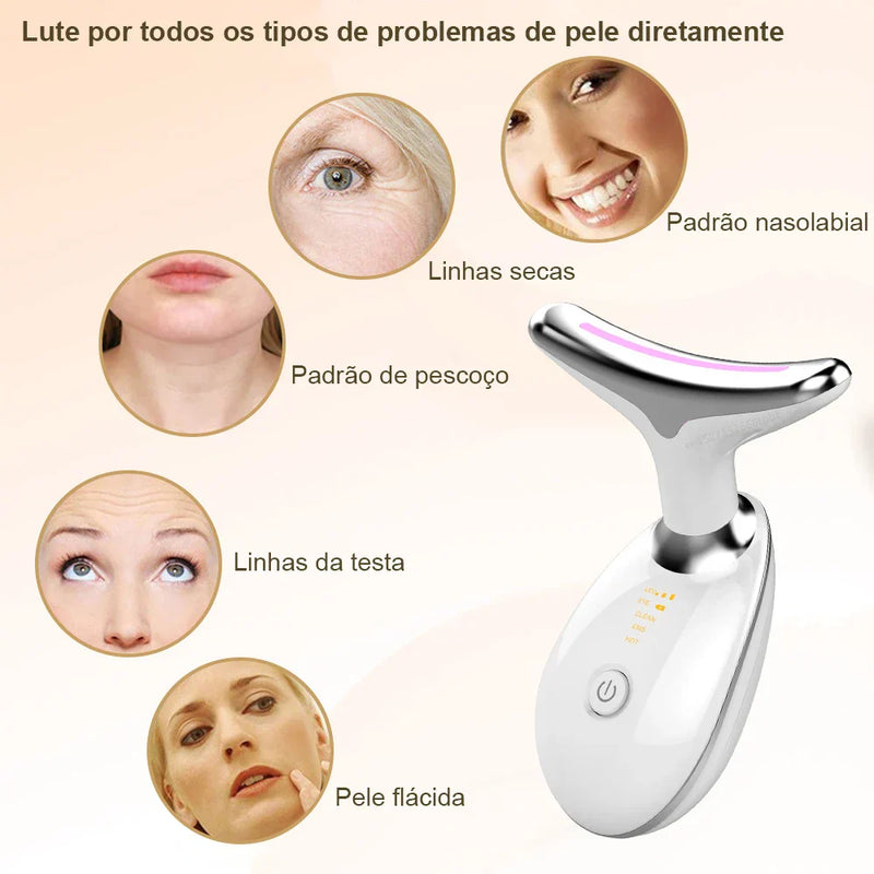 Massageador Anti Rugas Facial Pescoço Rosto Reduzir Queixo