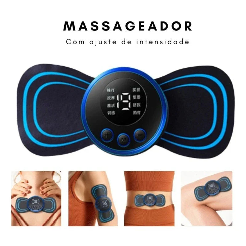 Mini Massageador Portátil Alívio de Dores Cervicais Pescoço e Perna